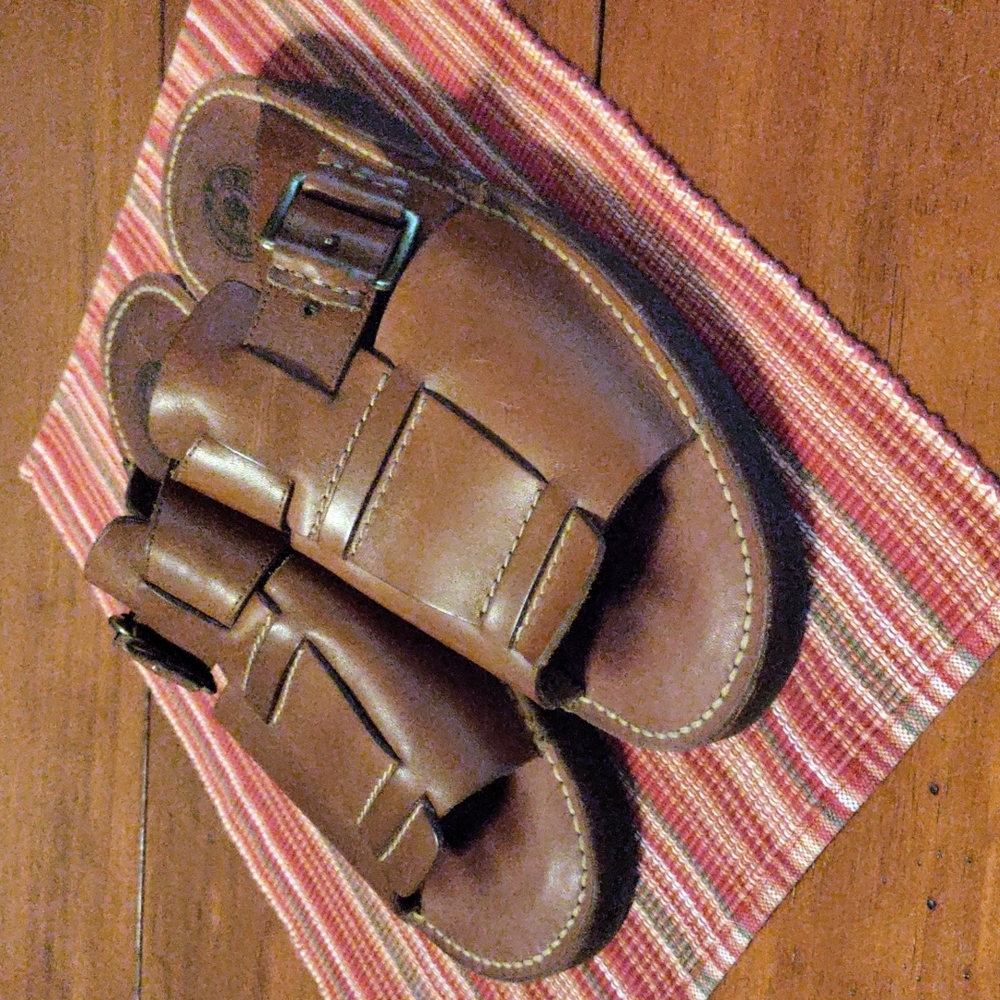 H.S. Trask Men's Leather Slip-On Sandals Slides 9